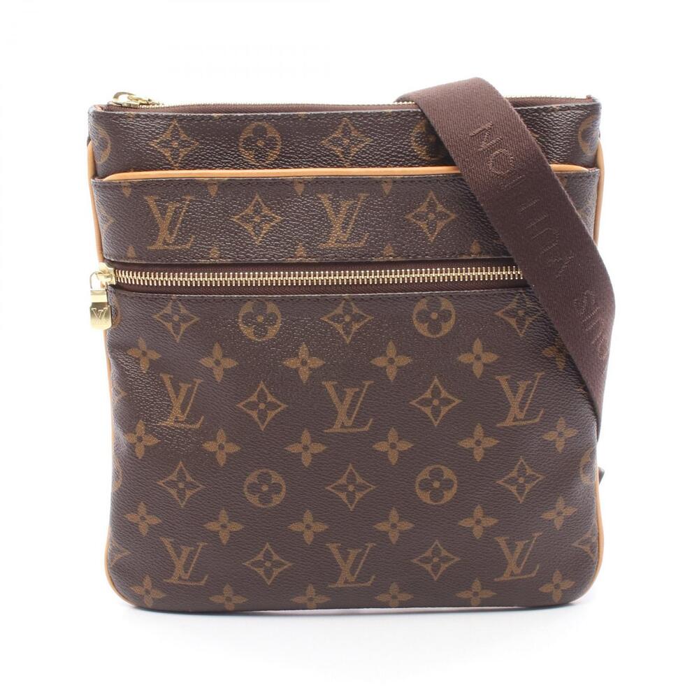 Louis Vuitton Valmy Shoulder Bag Canvas Leather Brown